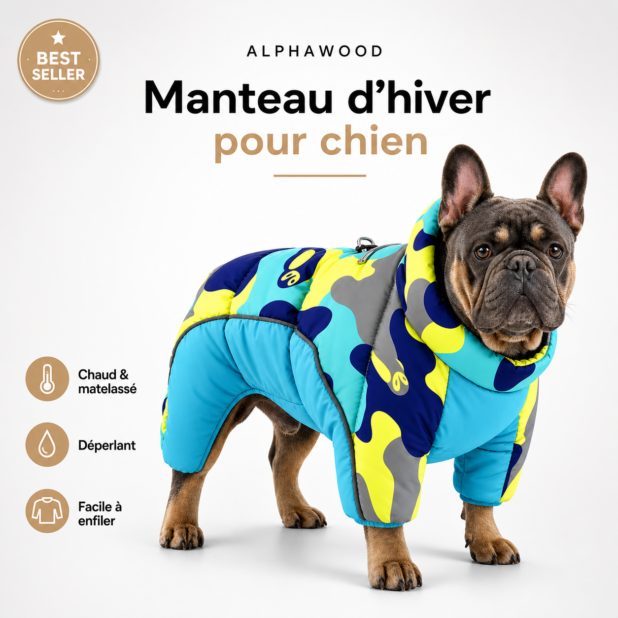 AlphaWood — Veste d’Hiver Thermique pour Chien